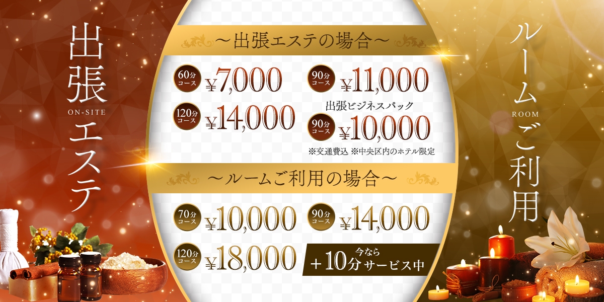 出張ビジネスパック 90分→10000円 ※交通費込 ※中央区内★★